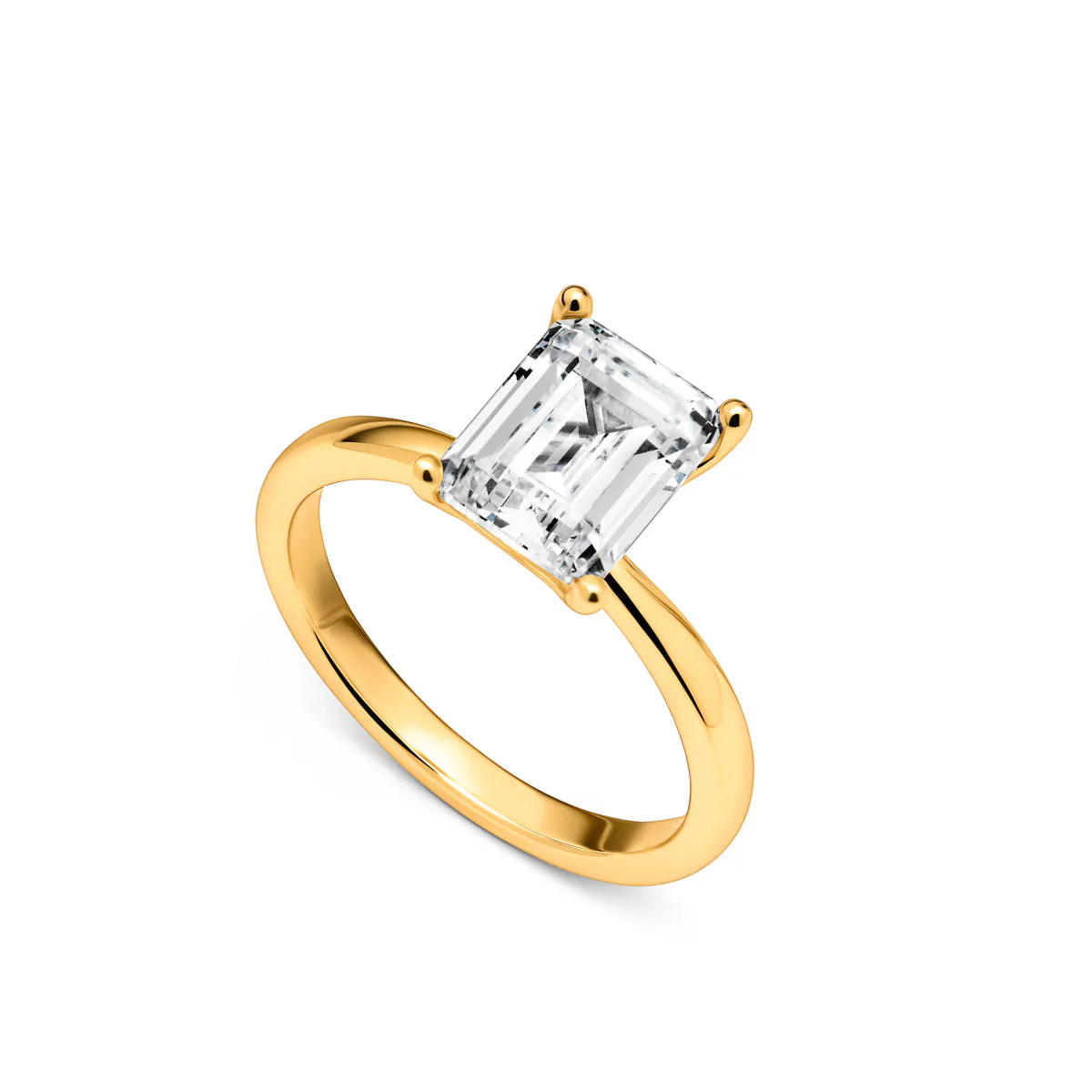 Emerald Cut Solitaire Ring 2ct (Gold) | Abbott Lyon