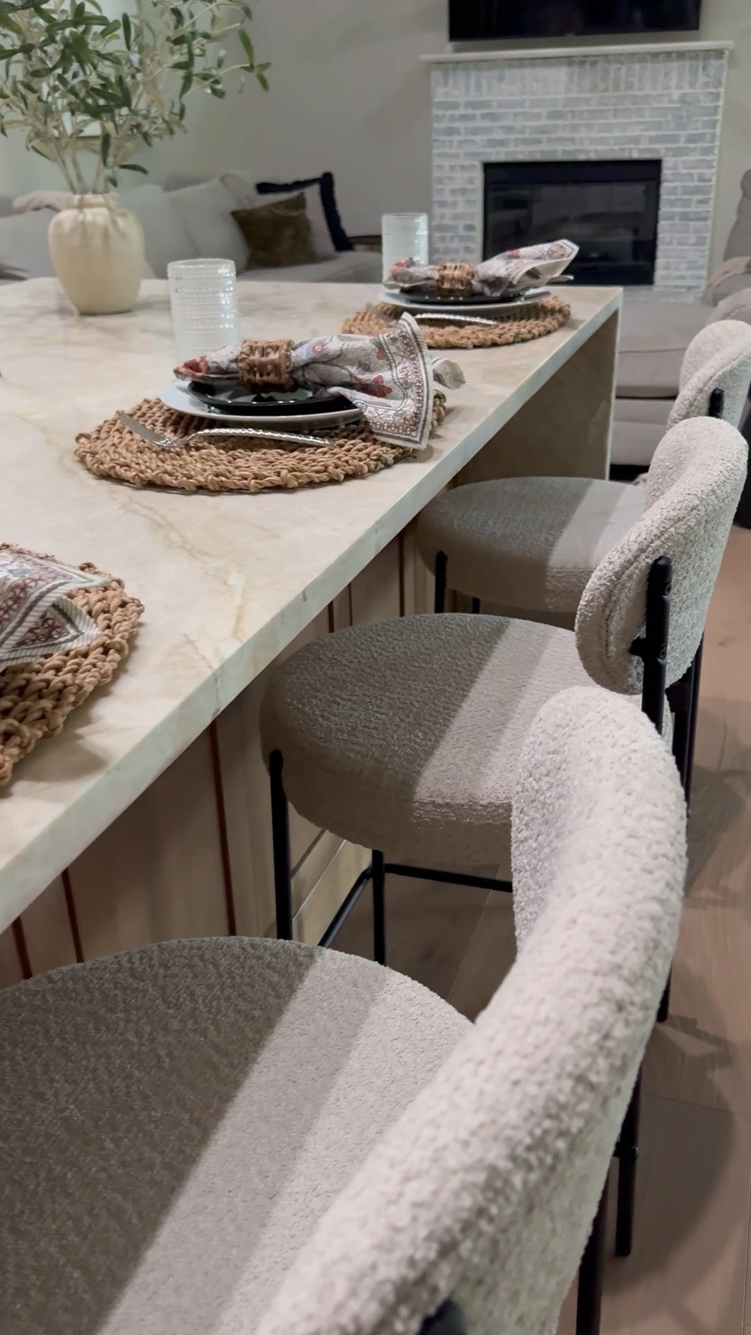 These barstools look great and are super affordable and comfy. Kitchen island decor, home decor, place setting, kitchen decor. ￼

#LTKSeasonal #LTKHome #LTKdayinmylife