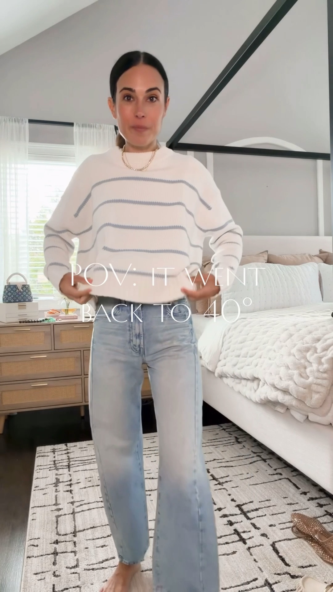 POV: it went back to 40° 🥶
Good thing I have this spring sweater on repeat… cozy but still feels like I tried 😅

💌type “cozy” for details
🔗 

#LTKootd #LTKSeasonal #LTKOver40