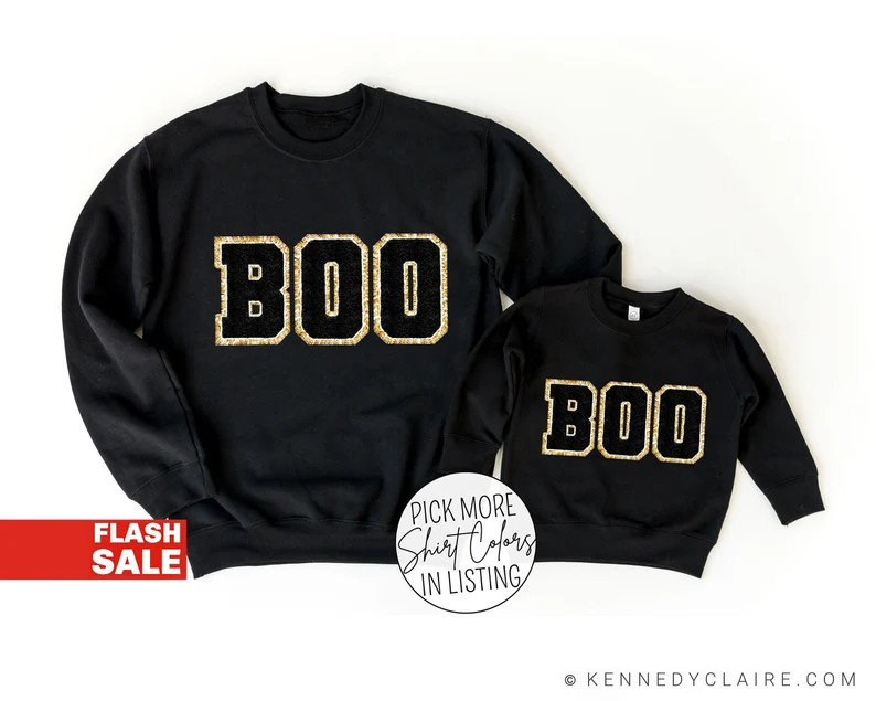 Halloween Sweatshirt Kids and Women Mommy and Me Outfits - Etsy | Etsy (US)