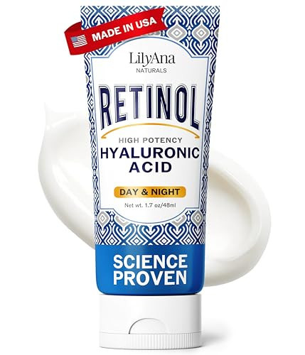 LilyAna Naturals Anti Aging Retinol Face Cream for Women – Wrinkle & Neck Cream for Firming, Retinol Moisturizer for Face with Hyaluronic Acid, Hydrating Night Cream for Fine Lines, Collagen Boost | Amazon (US)