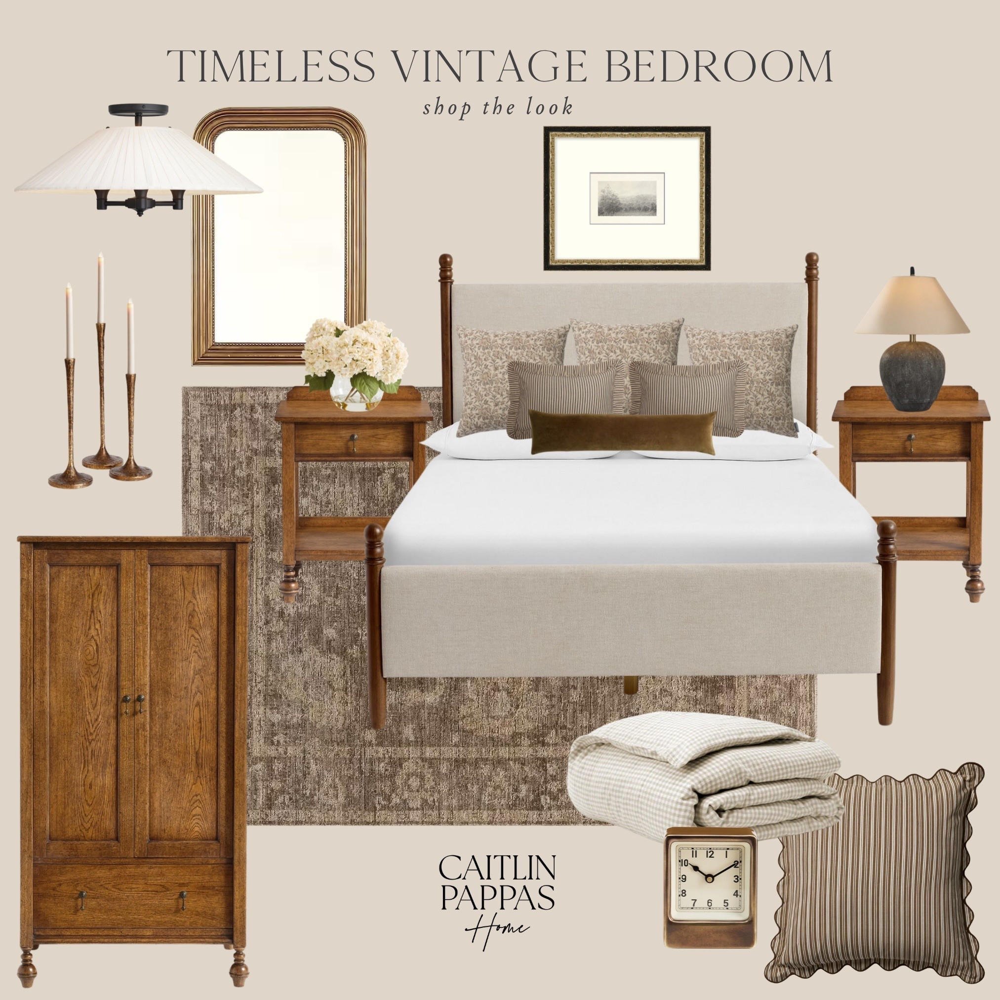 Timeless vintage bedroom moodboard! This would be a gorgeous primary bedroom, or guest bedroom. I love vintage decor finds, rustic home accents — just like what’s shown above! 🤎🙌🏻

#LTKHome