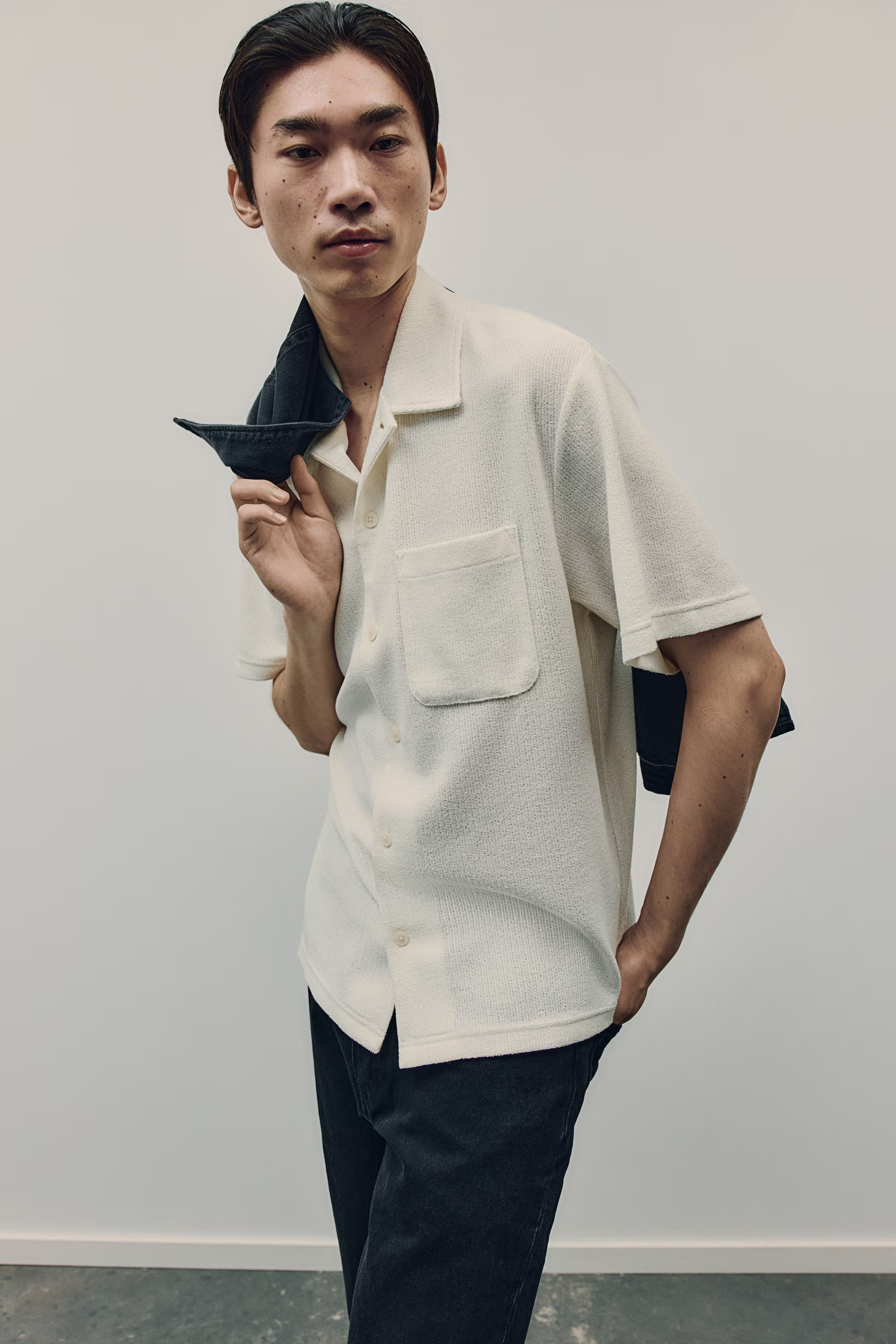 Regular Fit Textured Jersey Shirt | H&M (US + CA)