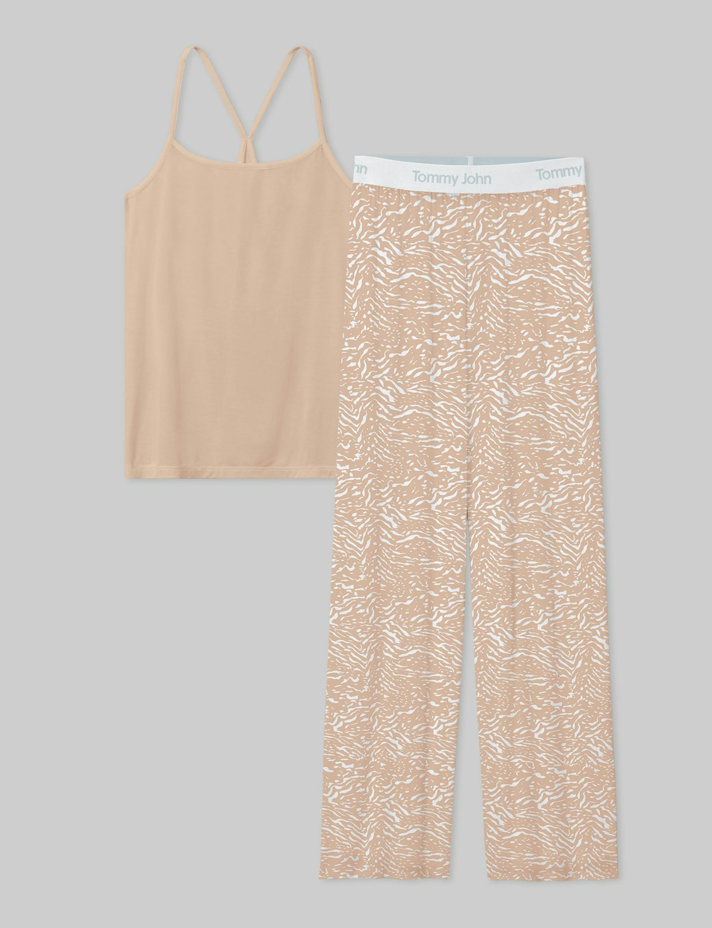 Women's Second Skin Racerback Tank & Wide-Leg Pant Sleep Set | Tommy John