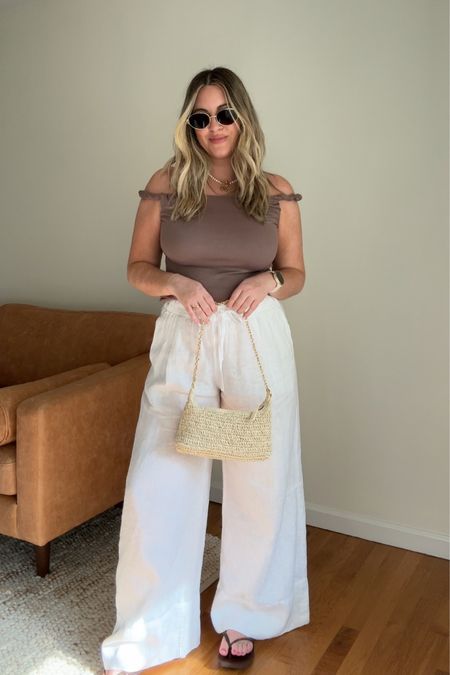 Comment SHOP below to receive a DM with the link to shop this post on my LTK ⬇ https://liketk.it/4IX9M

Amazon fashion find. Wearing size M. Exact pants are Zara (L) and fully stocked! #4877/101

White linen pants, linen pants outfit, Amazon finds, Amazon summer outfit  #ltkfindsunder50 #ltkseasonal #ltkstyletip #ltkfindsunder50 #ltkseasonal #ltkstyletip