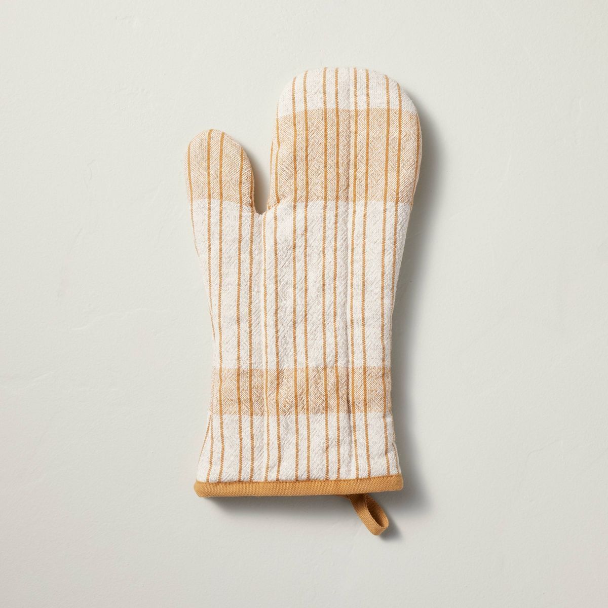 Offset Plaid Stripe Oven Mitt Tan/Natural - Hearth & Hand™ with Magnolia | Target