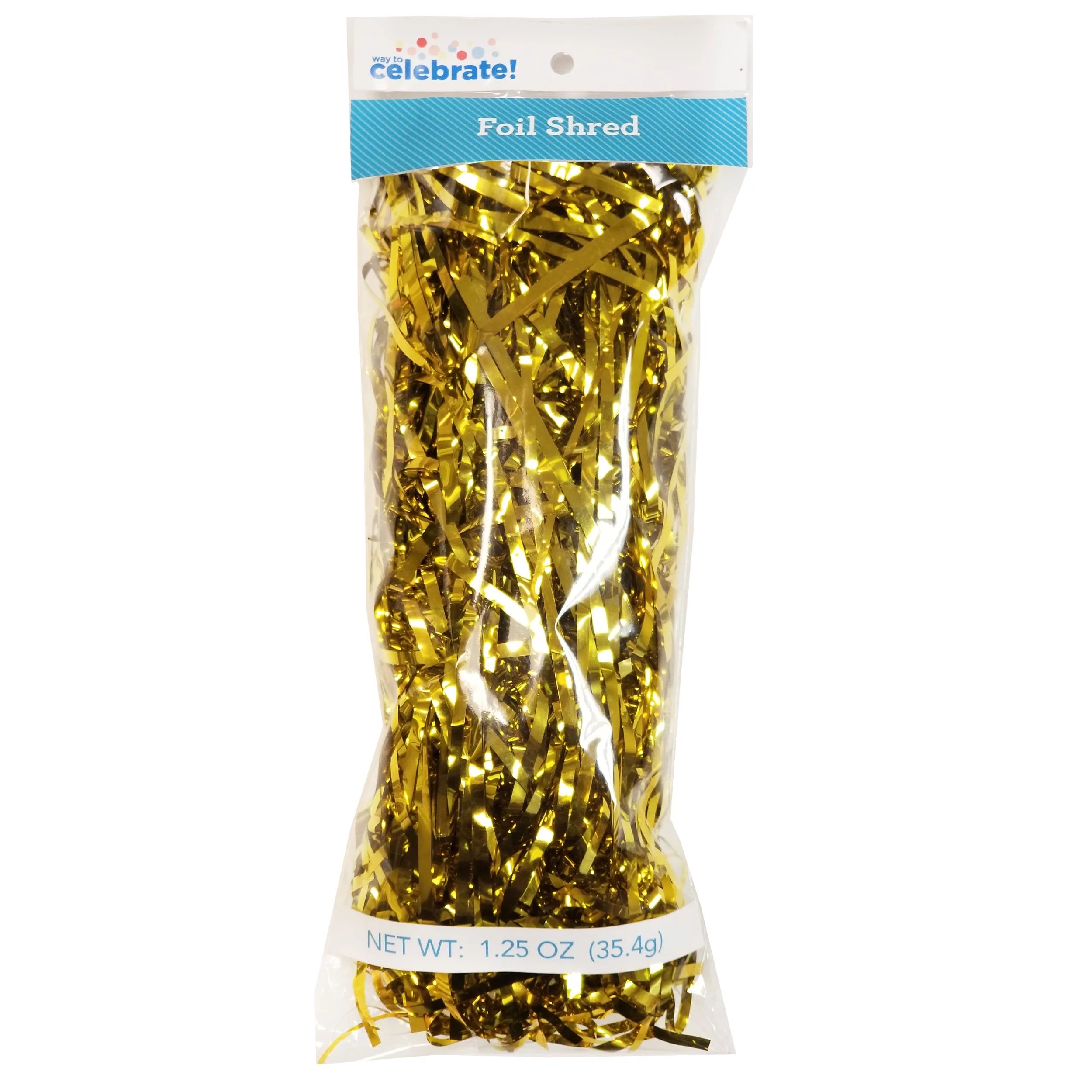 Way To Celebrate 1.25oz Foil Gold Party Shred | Walmart (US)