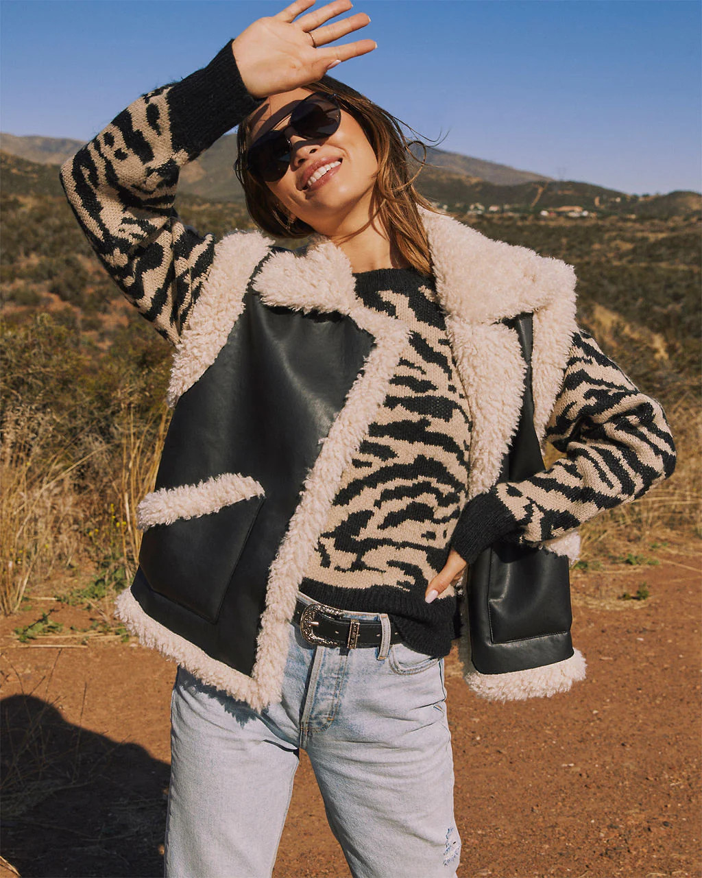 Savannah Animal Print Crewneck Sweater | VICI