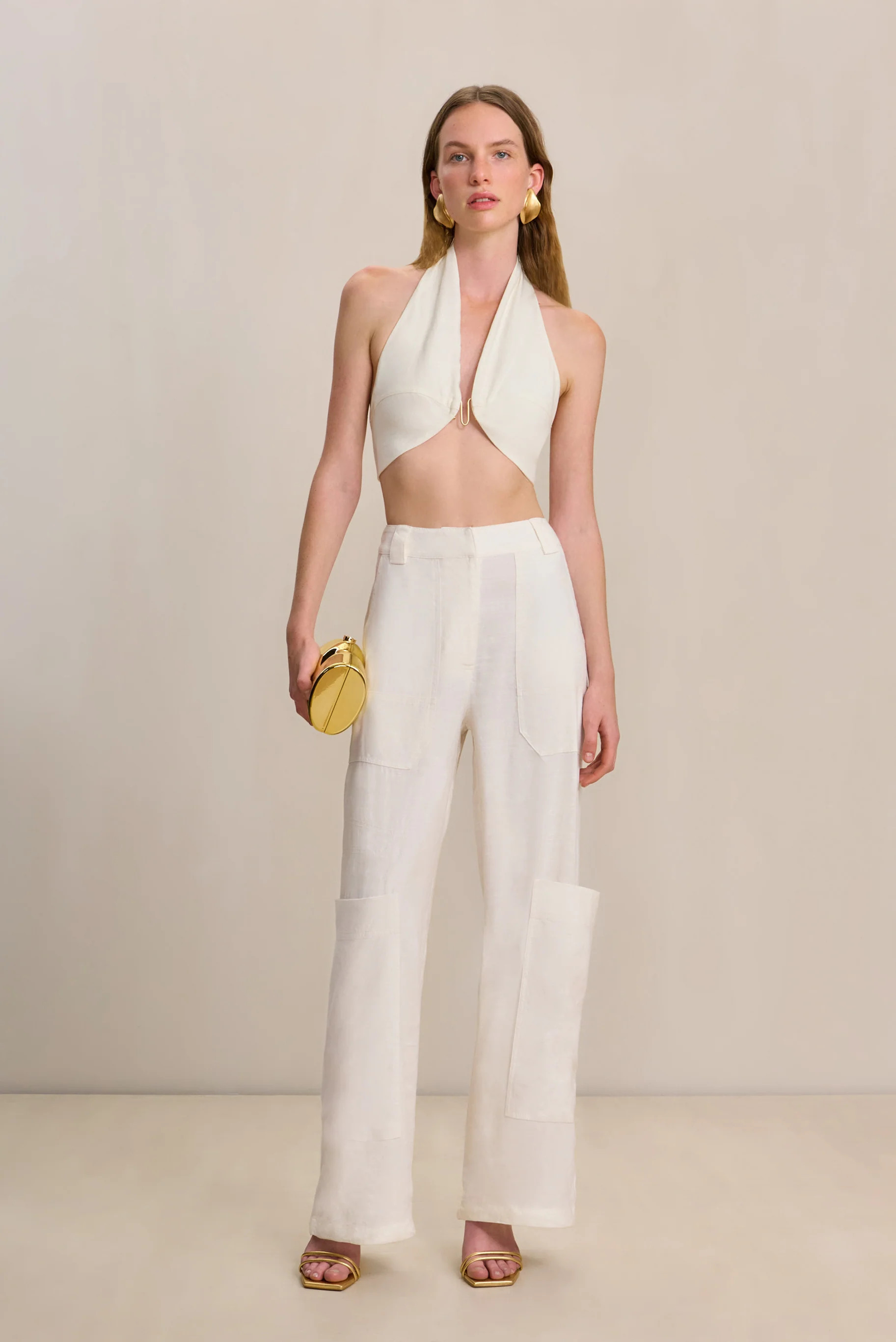 DIEM TOP - OFF WHITE LINEN | Cult Gaia - US