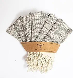 Smyrna Turkish Cotton Kitchen Dish Towels Pack of 6 | 100% Natural Cotton,12x12 Inches | Machine ... | Amazon (US)