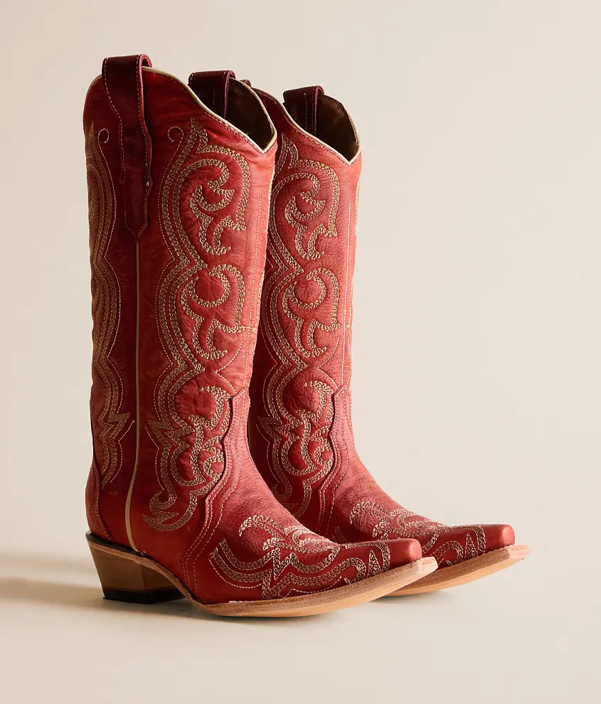 Filigree Leather Western Boot | Buckle