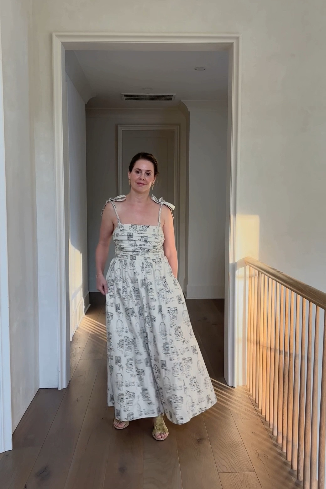 This dress is 40% off.  I'm 5'4" 120 lbs and wearing a XS petite

Maxi dress
Shoulder tie dress
Neutral dress
Dress sale
Party dress
Wedding guest dress

#LTKVideo #LTKParties #LTKOver40