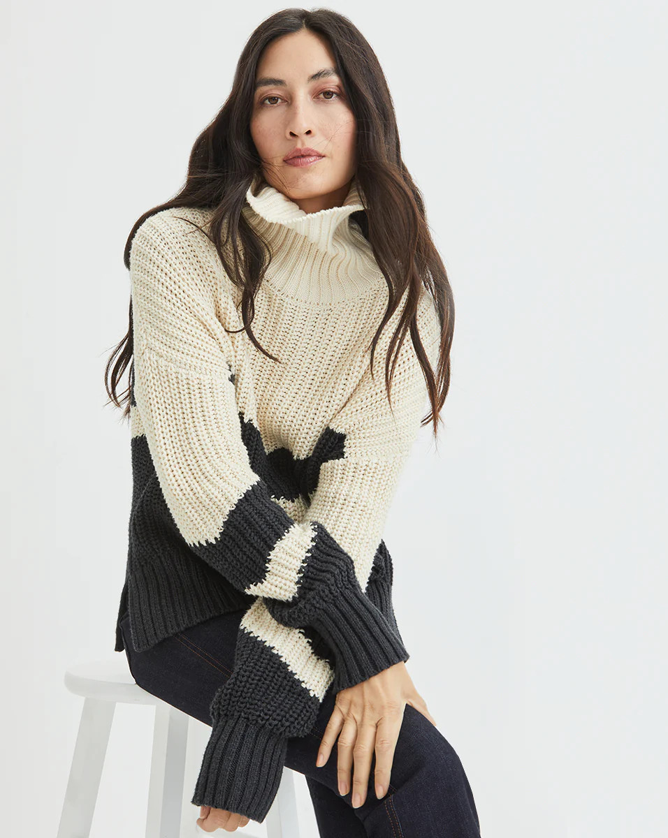 Toril Chevron Sweater | Veronica Beard