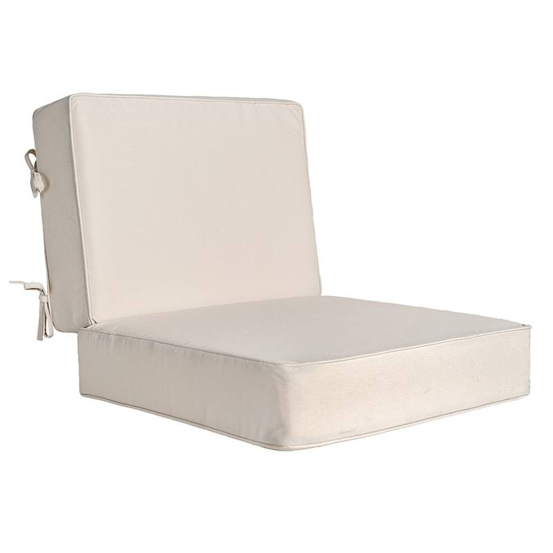 2-Piece Natural Canvas Outdoor Deep Seat Cushion | At Home