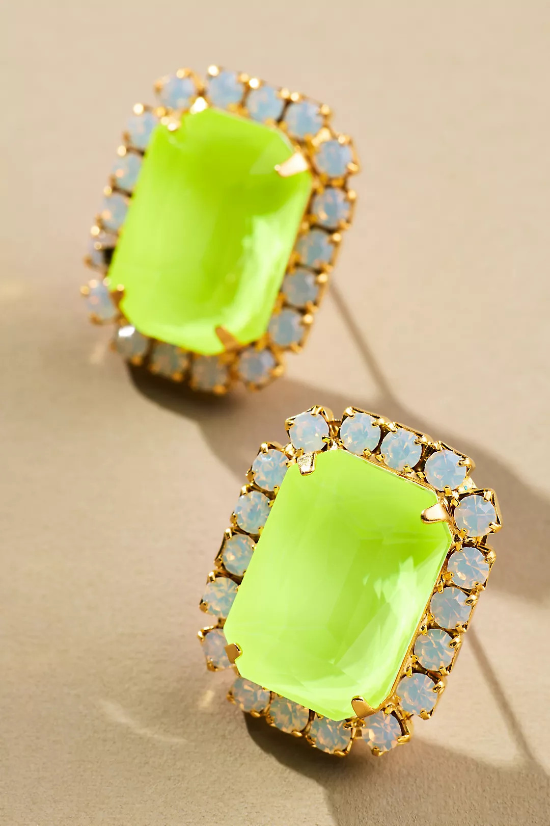 The Pink Reef Neon Gem Stud Earrings | Anthropologie (US)