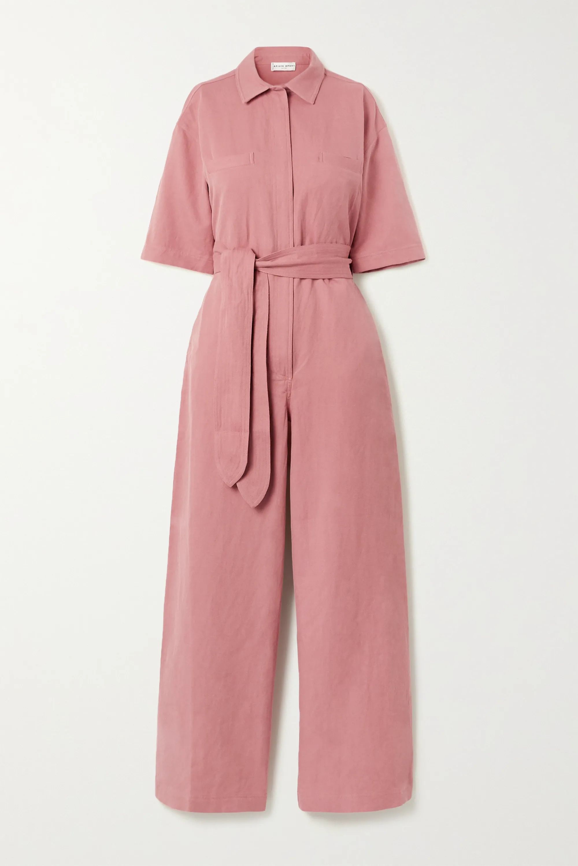 Sveta belted linen and cotton-blend twill jumpsuit | NET-A-PORTER (US)