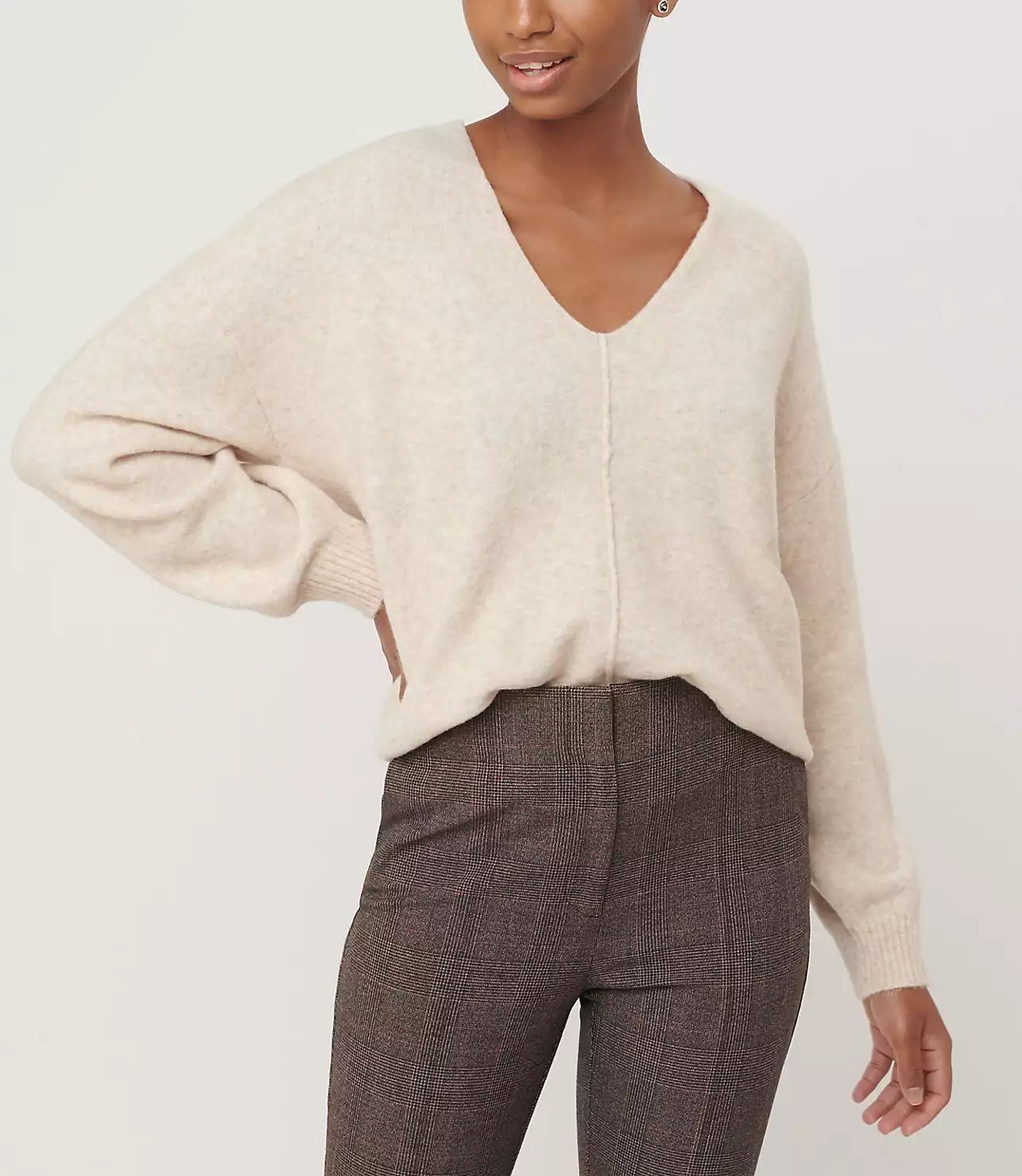 Cozy V-Neck Sweater | LOFT