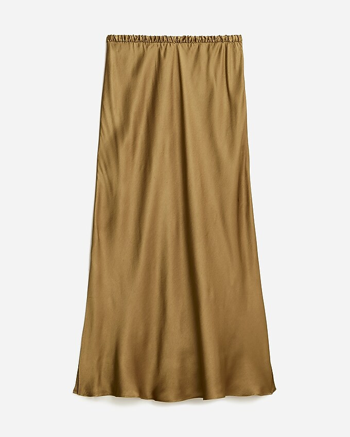 Side-slit pull-on skirt in luster crepe | J. Crew US