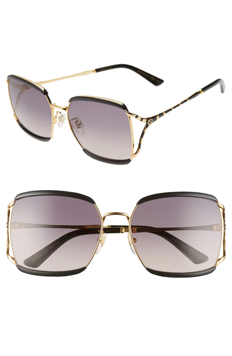 59mm Semi Rimless Sunglasses | Nordstrom