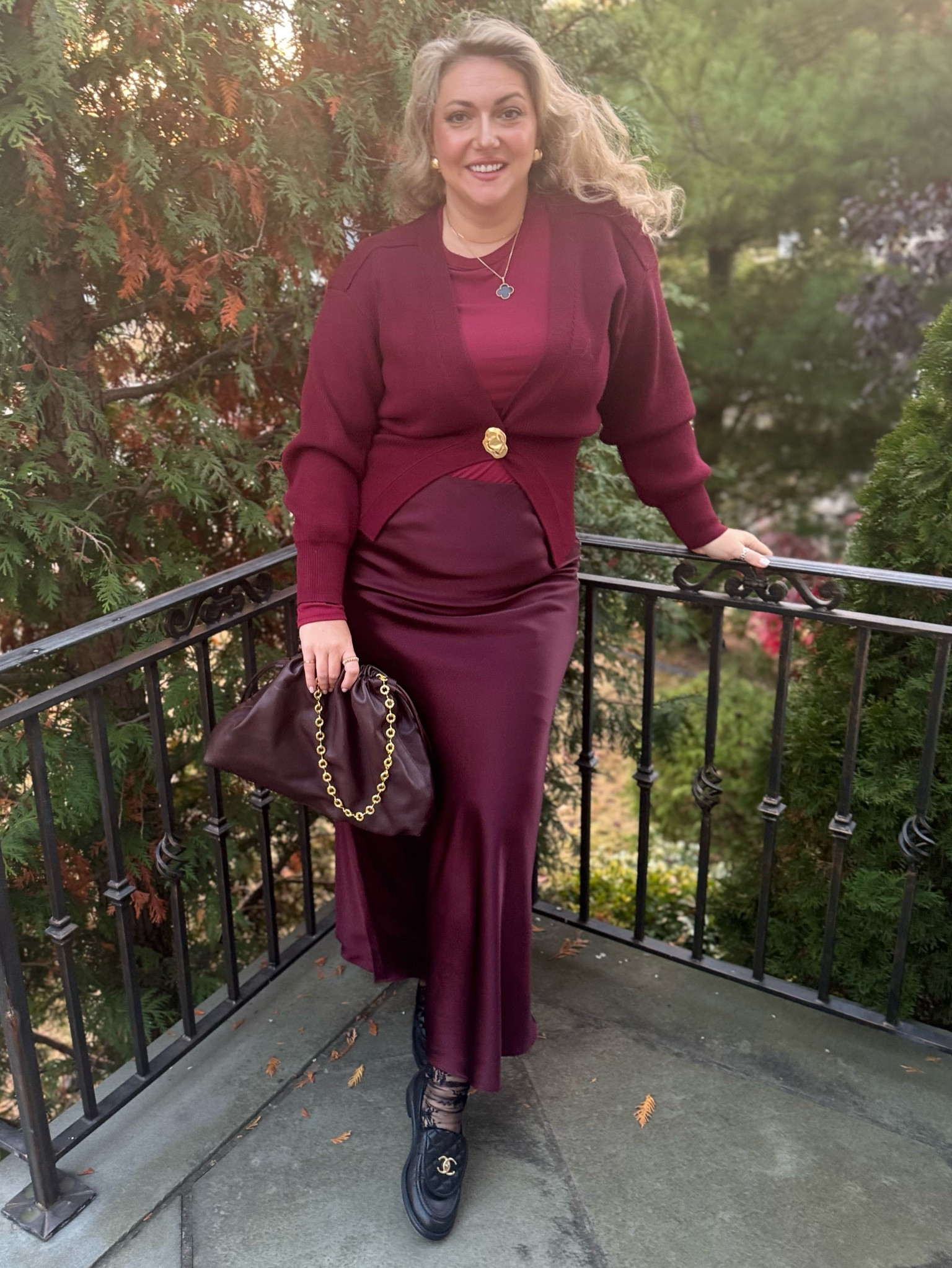 Obsessing over Bordeaux ❤️ xxl in sweater. Xl in skirt. Skirt is 100% silk and amazing  

#LTKFindsUnder50 #LTKPlusSize #LTKMidsize