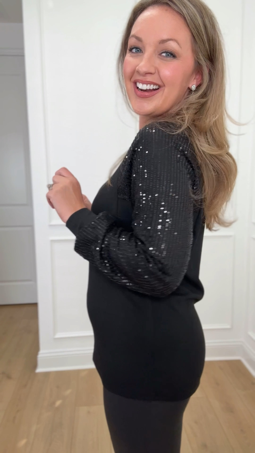 Amazon New Year’s Eve outfit idea! 🪩 black sparkle sequin long sleeve top perfect with leggings or jeans for a more causal New Year’s Eve party or holiday party! I am 5’5” size 8/10 wearing medium


#nyeoutfit #newyearseve #holidayparty
#sequin #amazonfashion holiday party outfit, New Year’s Eve outfit, leggings top

#LTKFindsUnder50 #LTKHoliday #LTKSeasonal