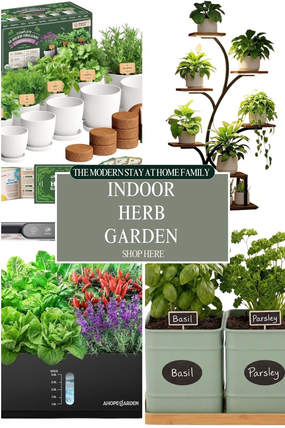 🌿 Click to shop everything you need to grow fresh herbs at home! An indoor herb garden is such an easy way to bring fresh flavor into your kitchen, even if you don’t have a backyard garden. I rounded up indoor herb garden supplies, herb growing kits, kitchen herb planters, herb pots, countertop gardens, seed starter supplies, grow lights, watering tools, and everything you need for growing basil, parsley, cilantro, rosemary, mint, thyme, and more. Whether you’re starting a small kitchen garden, looking for beginner-friendly gardening supplies, or creating a year-round herb garden, these picks make growing fresh herbs at home simple and convenient. 🌱

indoor herb garden, indoor herb garden ideas, kitchen herb garden, countertop herb garden, herb growing kit, indoor gardening, kitchen garden, herb planter, herb pots, growing herbs indoors, fresh herbs, basil growing kit, parsley, cilantro, rosemary, mint, thyme, gardening supplies, grow lights, seed starting supplies, beginner gardening, home gardening, apartment gardening, small space gardening, year round garden, kitchen decor, garden essentials

#LTKmomlife #LTKfoodie #LTKHome
