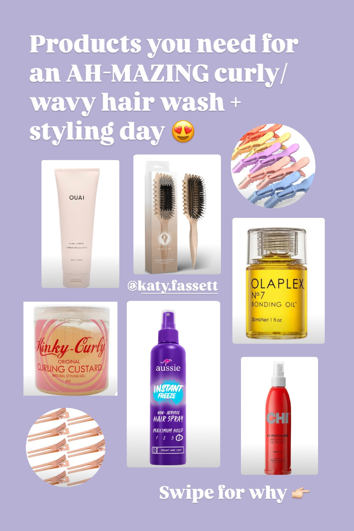 For the best wash + styling days 😍😍😍

Some of these products are low in stock but you can find most of them at Walmart, Target, or amazon 🥰