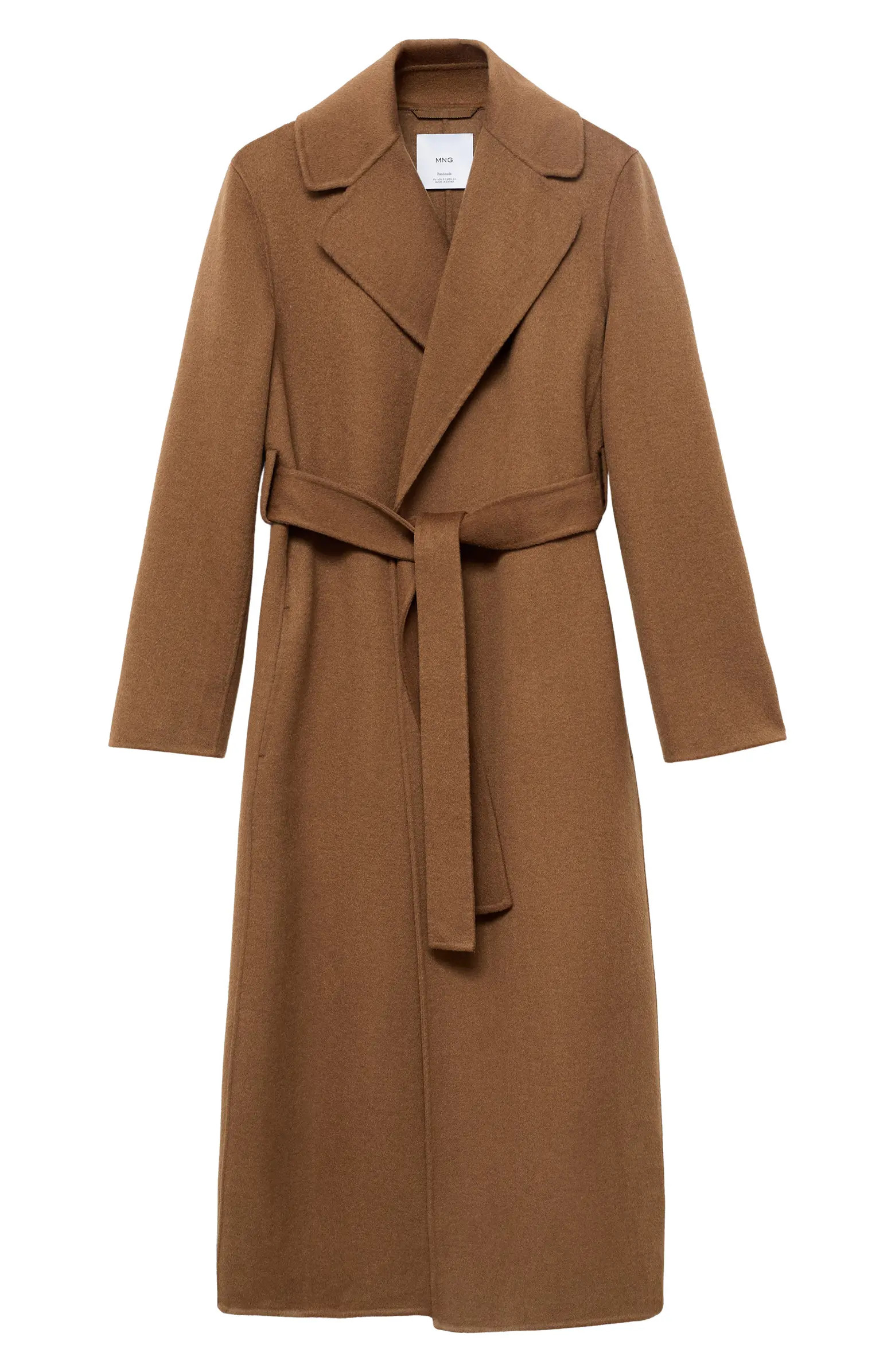 MANGO Wool Blend Wrap Coat | Nordstrom | Nordstrom