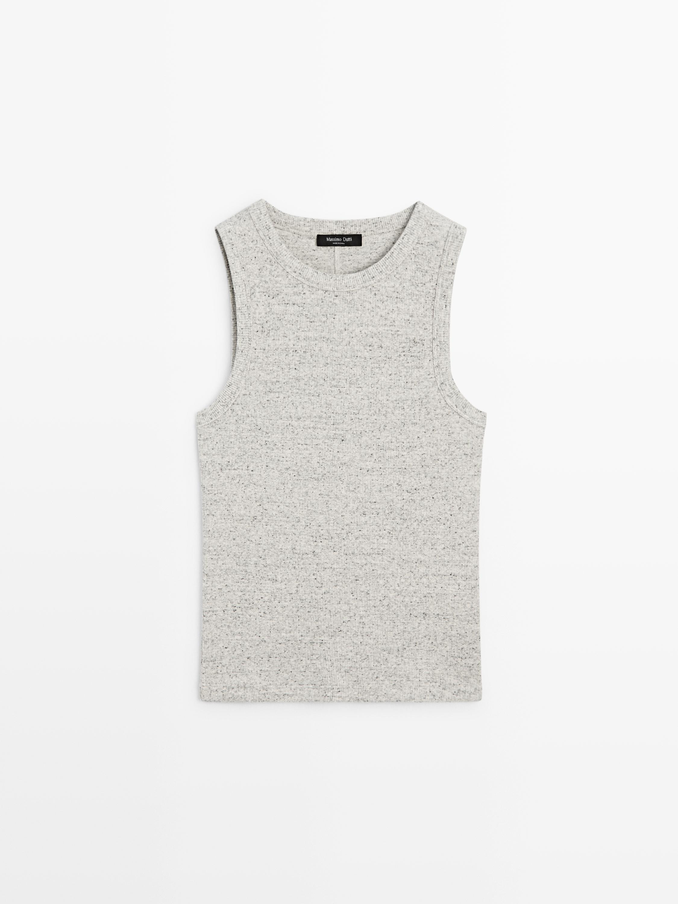 Débardeur en coton mélangé | Massimo Dutti FR