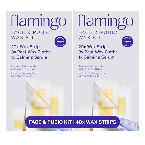 Flamingo Face & Bikini Wax Kit for Women - No Heat Waxing Kit (2 Pack) | Amazon (US)