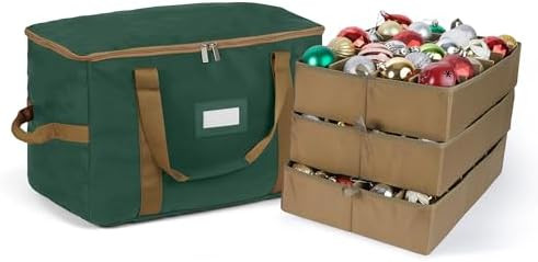 Covermates Keepsakes Adjustable Ornament Storage Bag – Heavy-Duty Polyester, Padded Dividers & ... | Amazon (US)