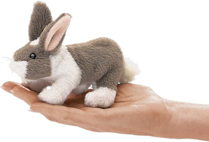 Folkmanis Puppets Bunny Rabbit Finger Puppet, Grey/White | Amazon (CA)