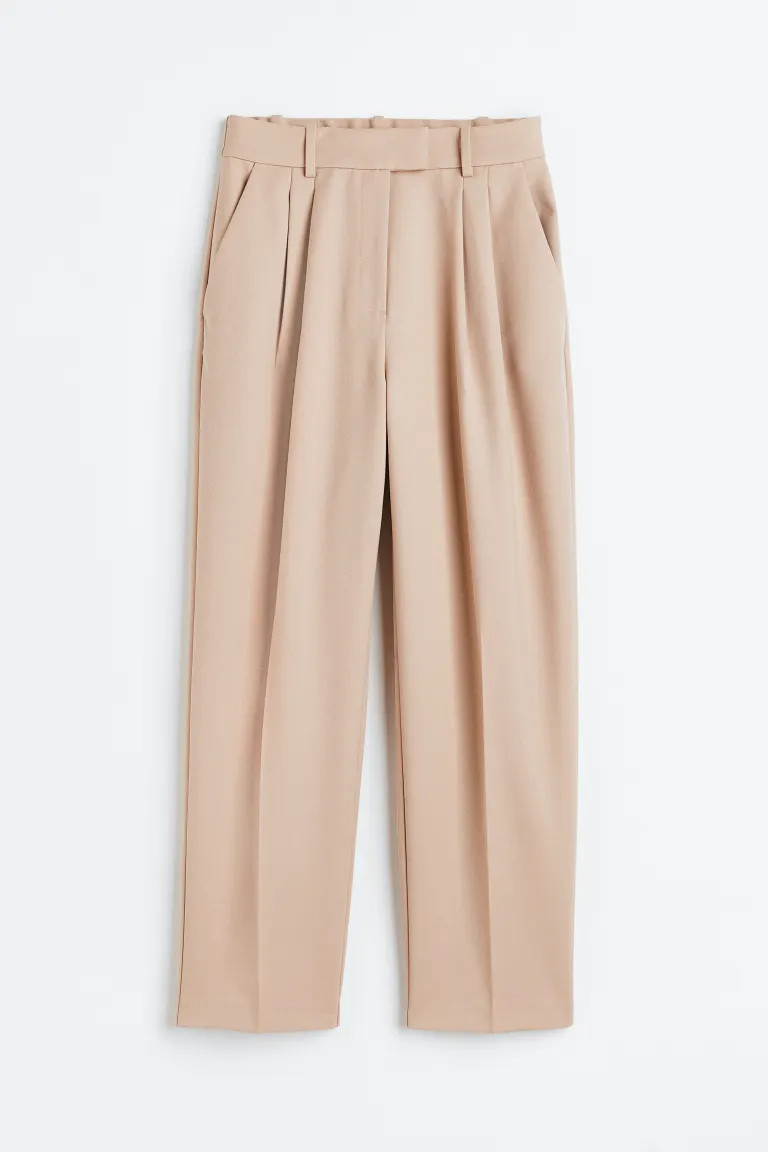 Ankle-length trousers - Grey - Ladies | H&M GB | H&M (UK, MY, IN, SG, PH, TW, HK)