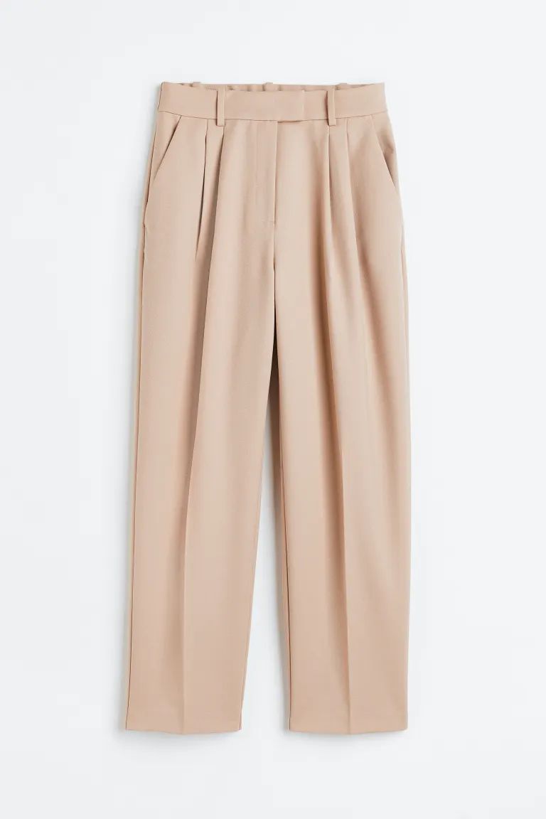 Ankle-length trousers - Grey - Ladies | H&M GB | H&M (UK, MY, IN, SG, PH, TW, HK, KR)