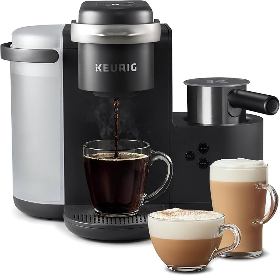 Keurig K-Cafe Single Serve Coffee, Latte and Cappuccino Maker, 32 K-Cup Pods, Dark Charcoal | Amazon (US)