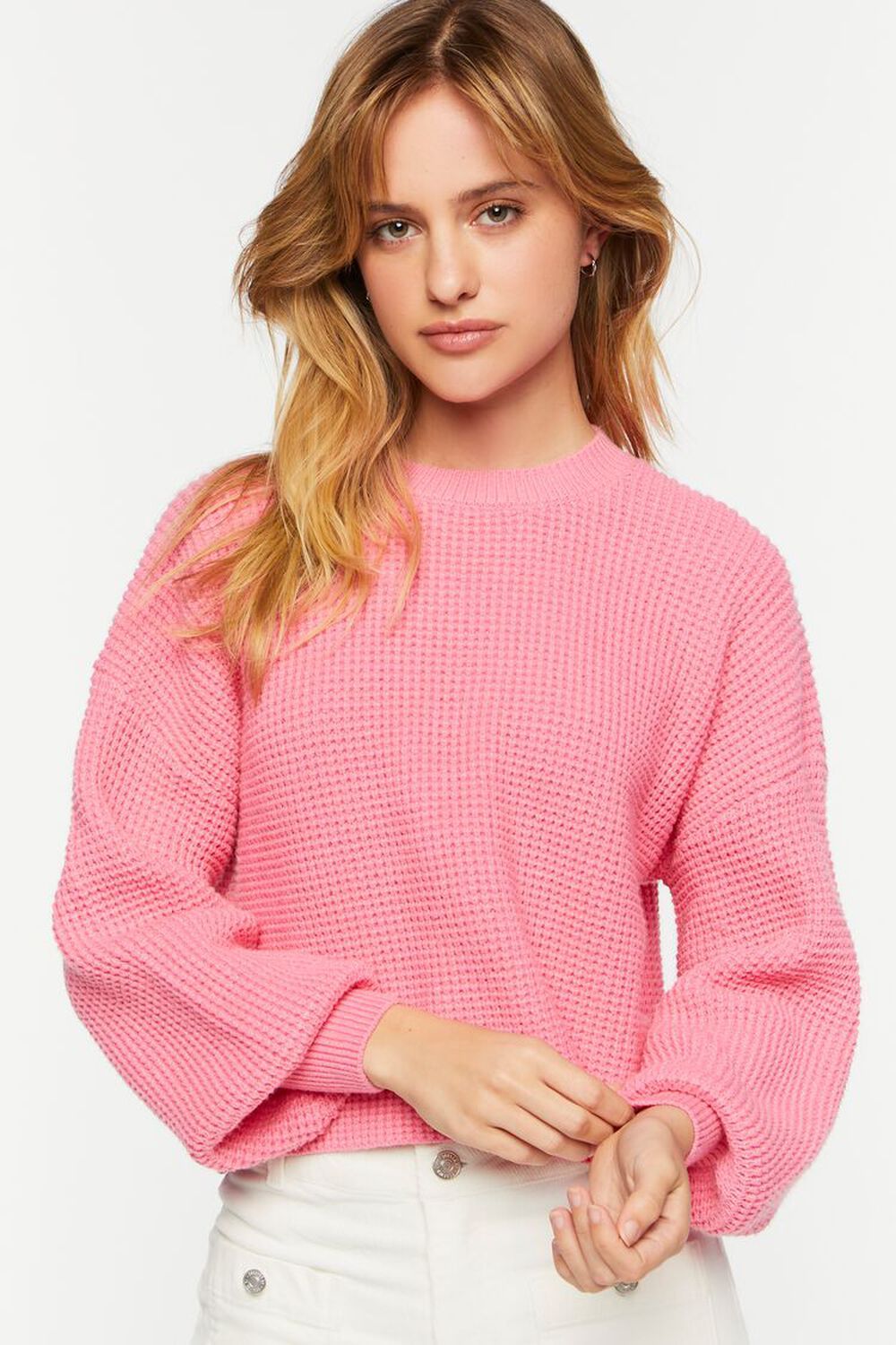 Purl Knit Long-Sleeve Sweater | Forever 21 (US)