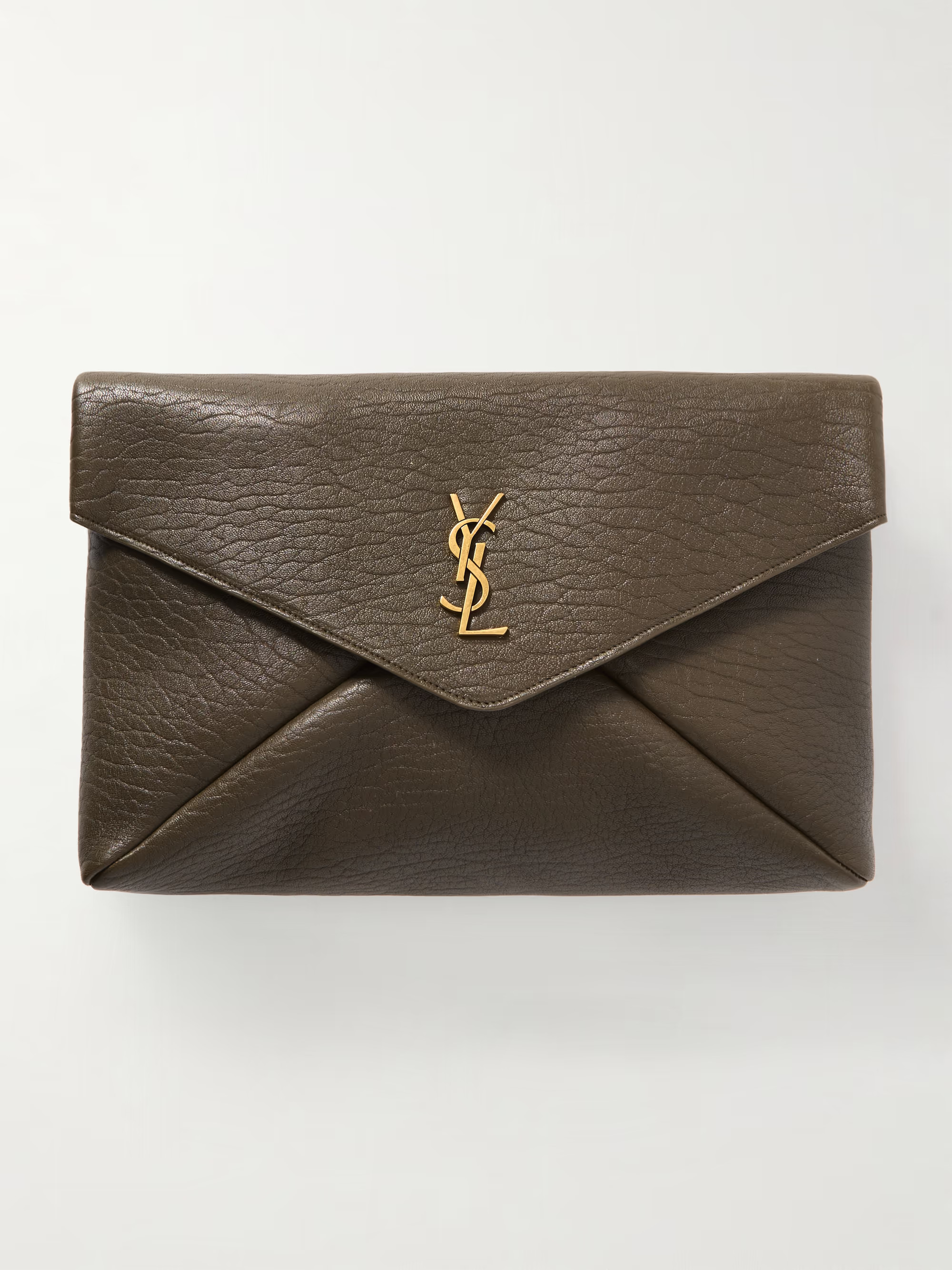 Cassandre large textured-leather clutch | NET-A-PORTER APAC