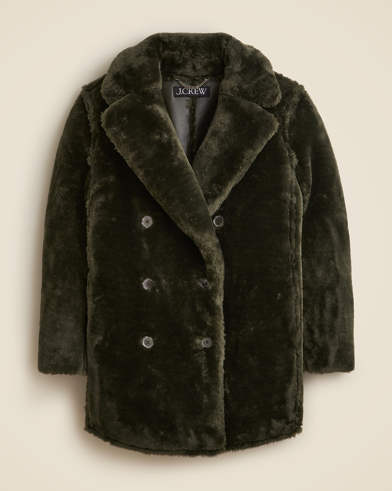 Faux-fur peacoat | J. Crew US