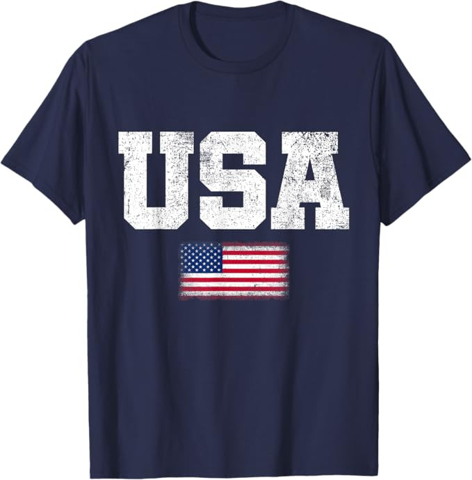 USA Men Women Patriotic American US Flag July 4th T-Shirt | Amazon (US)