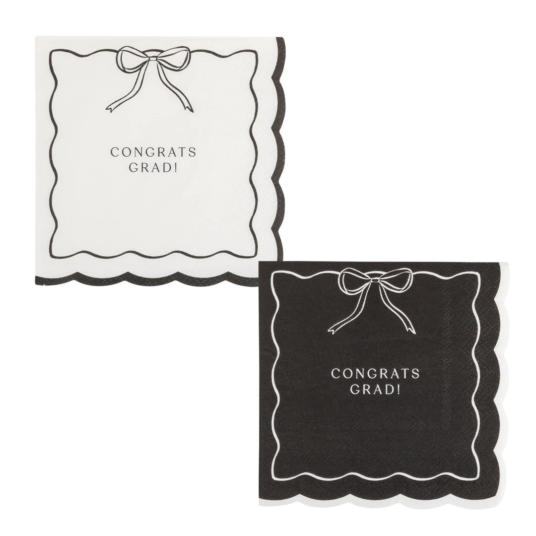 Bow Congrats Cocktail Napkin Set (24ct) | My Mind's Eye