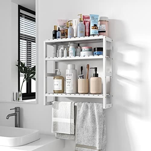 Galood Bathroom Shelves for Storage White Adjustable 3 Tiers Plant Shelf Over The Toilet Storage ... | Amazon (US)