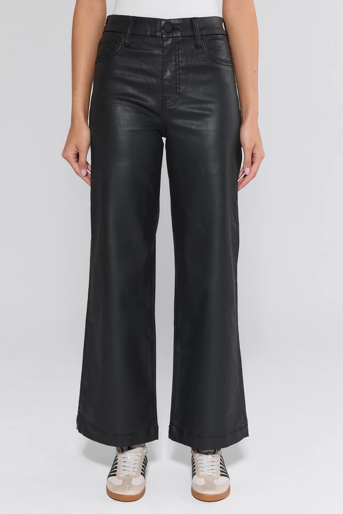 Meg Jeans Wax Coated- Black by KUT from the Kloth | Avara