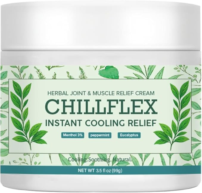 CHlLLFLEX Instant Cooling ReIief Cream - Menthol Soothing Cream, 3.5OZ Herbal Cooling Moisturizer... | Amazon (US)