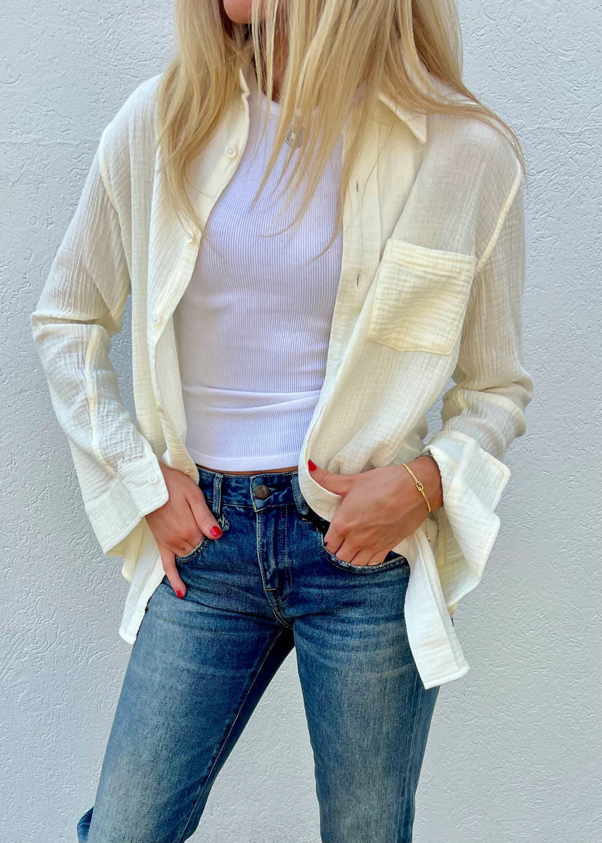 Boyfriend Crinkle Shirt | WEST2WESTPORT