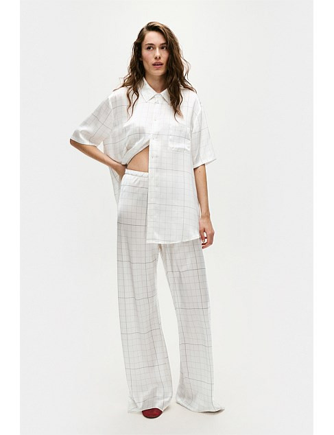 Silk Laundry Bias Cut Pants Grid | David Jones | David Jones (Australia & New Zealand)
