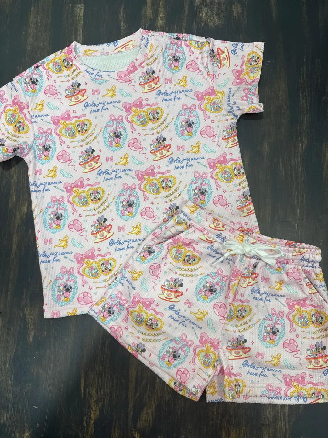 Minnie and Daisy  Waffle Knit Set Mommy and Me | Etsy (US)