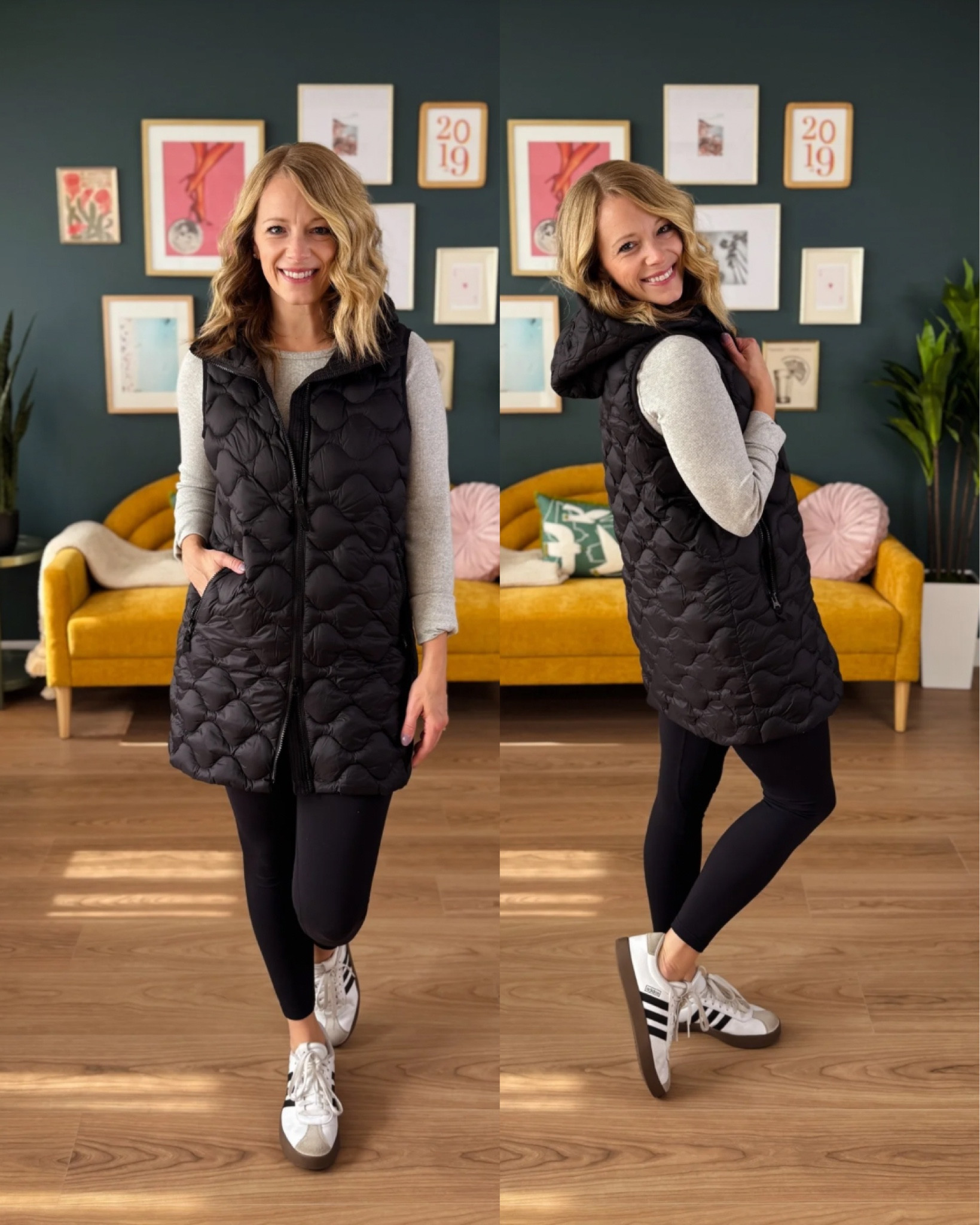 This long puffer vest is the perfect option for fall and winter sports! In an xs! Pairs well with the ribbed long sleeve! Also an xs! @landsend #mylandsend