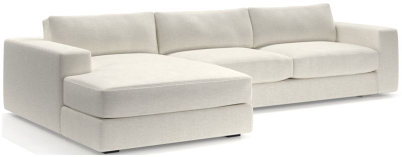 Oceanside 2-Piece Left-Arm Chaise Sectional + Reviews | Crate & Barrel | Crate & Barrel