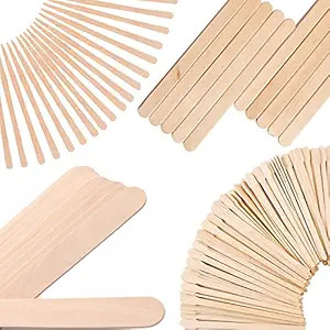 4 Style 300 Pcs Assorted Wooden Wax Sticks for Body Legs Face and Small Medium Large Sizes Eyebro... | Amazon (US)