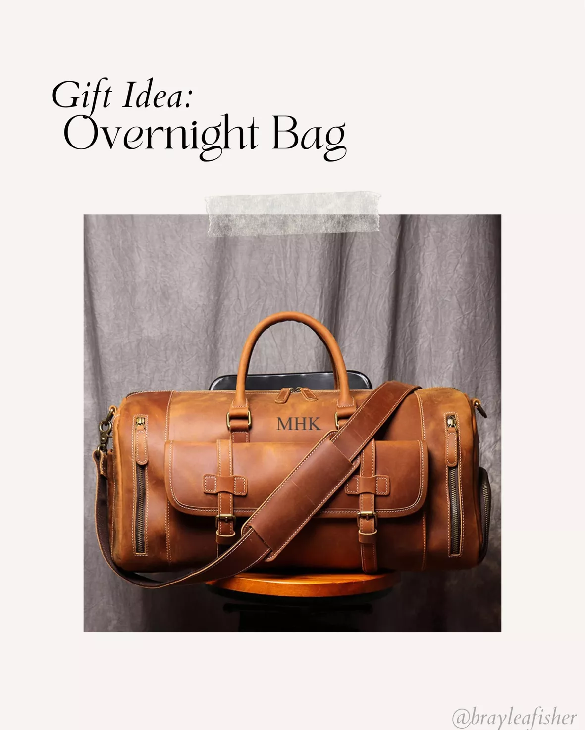 Personalised Leather Duffle Bag/christmas Gifts for 